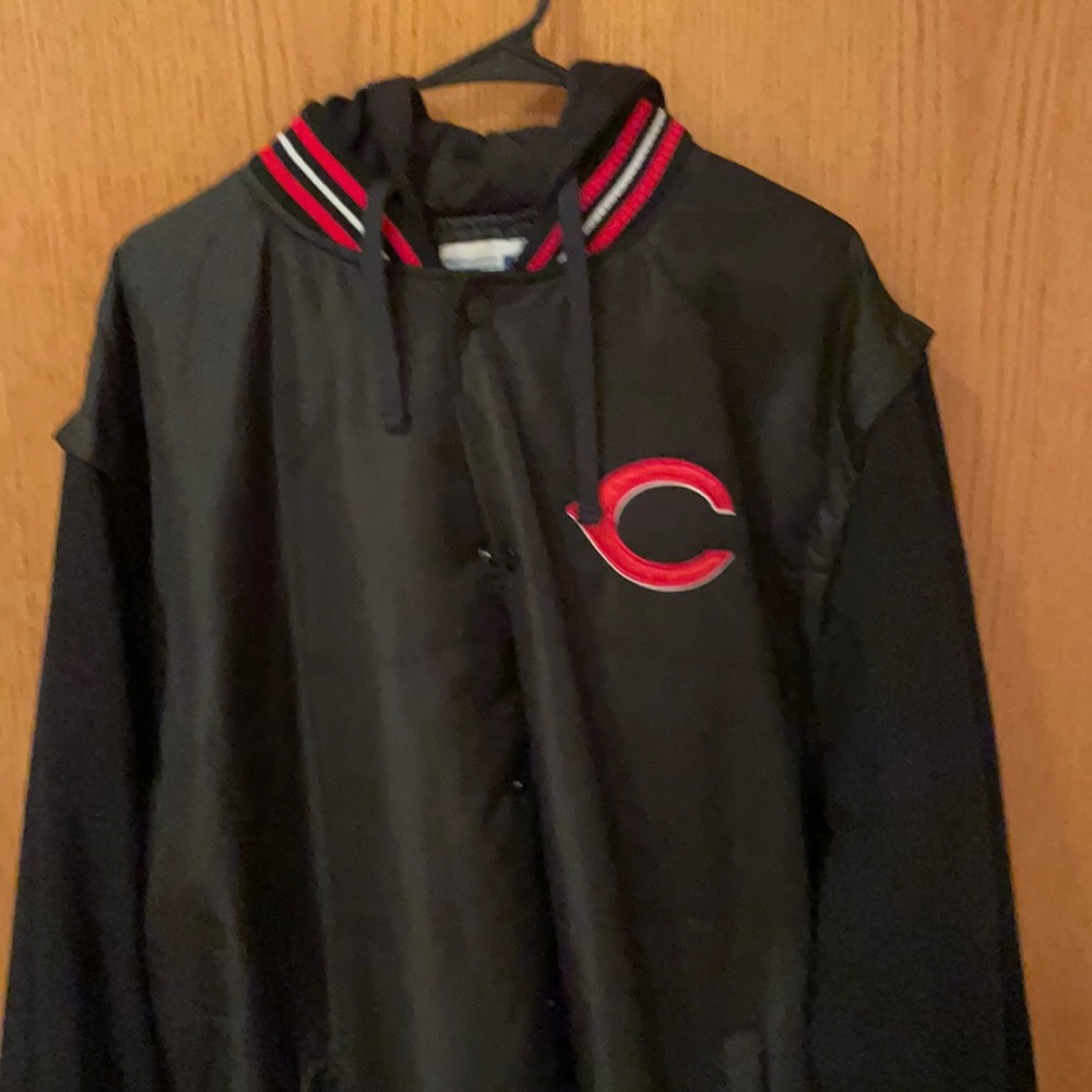 Cincinnati Reds Button Up Hoodie Jacket/Rare